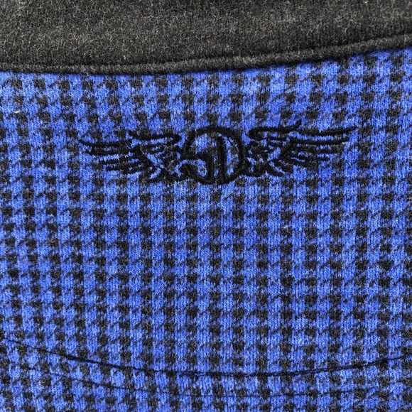 Straight Down NEW Mens Size Small Rockford Houndstooth Golf Sweater Mock Neck - Picture 3 of 7